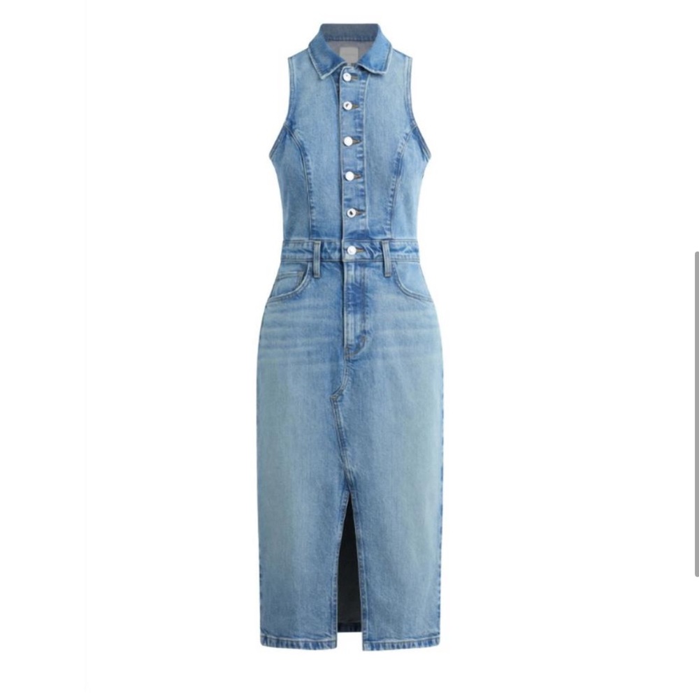 Favorite Daughter Halter City Denim Midi Dress